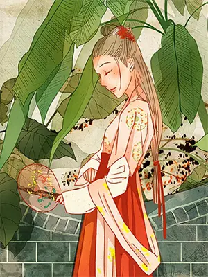 夏日清凉白桃汽水